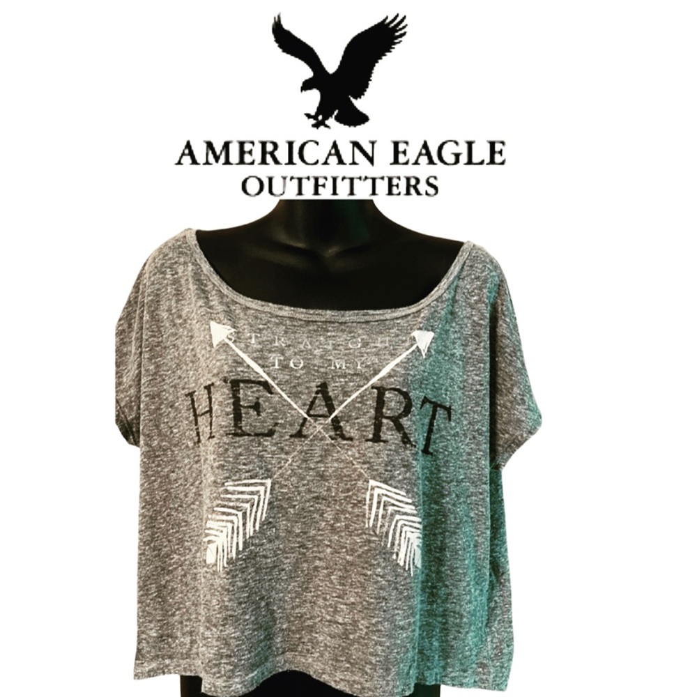 AMERICAN EAGLE OUTFITTERS TOP SIZE LARGE TAGS-workout top, bikini cover, country